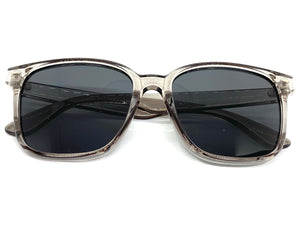 Classic Vintage Retro Style POLARIZED SUNGLASSES Square Gray Frame P0266