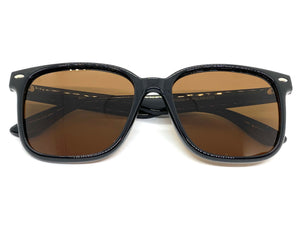 Classic Vintage Retro Style POLARIZED SUNGLASSES Square Black Frame P0266