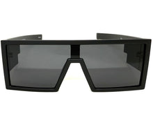 Exaggerated Classy Elegant Modern Rerto Shield Style SUNGLASSES Thick Black Frame 7996