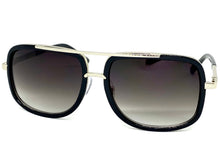 Classic Vintage Retro Aviator Style SUNGLASSES Square Black & Silver Frame 3794