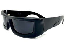 Classic Modern Futuristic Sporty Wrap Around SUNGLASSES Thick Black Frame P0142