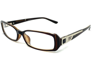 Classy Contemporary Modern Style Clear Lens EYEGLASSES Brown Fashion Frame 4048