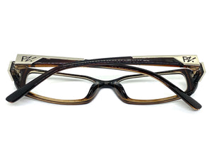 Classy Contemporary Modern Style Clear Lens EYEGLASSES Brown Fashion Frame 4048