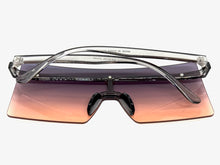 Oversized Exaggerated Modern Rerto Shield Style SUNGLASSES Large Gray Frame E1513