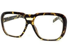 Oversized Classic Vintage Retro Style Clear Lens EYEGLASSES Large Tortoise Frame 1990