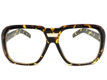 Oversized Classic Vintage Retro Style Clear Lens EYEGLASSES Large Tortoise Frame 1990