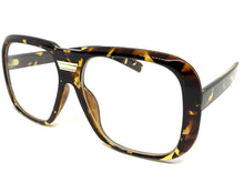 Oversized Classic Vintage Retro Style Clear Lens EYEGLASSES Large Tortoise Frame 1990