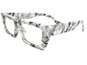 Contemporary Modern Style Clear Lens EYEGLASSES Marble Optical Frame - RX Capable 81162