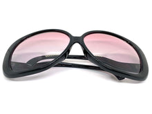 Oversized Vintage Retro Style SUNGLASSES X-Large Huge Round Black Frame 7334