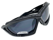 Motorcycle Biker Riding CHOPPERS Padded SUN GLASSES Safety Goggles Dark Lens 8948