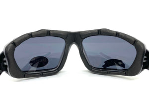 Motorcycle Biker Riding CHOPPERS Padded SUN GLASSES Safety Goggles Dark Lens 8948