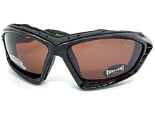 Motorcycle Biker Riding CHOPPERS Padded SUN GLASSES Safety Goggles Brown Lens 8948