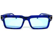 Classic Modern Luxury Hip Hop Style SUNGLASSES Blue Marble Frame 9166