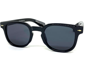 Classic Vintage Retro Style SUNGLASSES Black Frame Dark Lens 80284