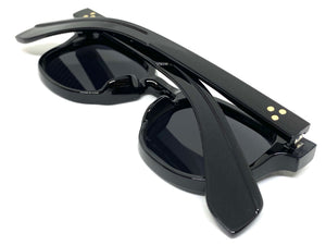 Classic Vintage Retro Style SUNGLASSES Black Frame Dark Lens 80284