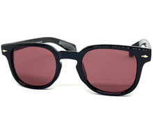 Classic Vintage Retro Style SUNGLASSES Black Frame Rose Lens 80284