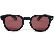 Classic Vintage Retro Style SUNGLASSES Black Frame Rose Lens 80284