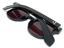 Classic Vintage Retro Style SUNGLASSES Black Frame Rose Lens 80284