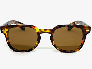 Classic Vintage Retro Style SUNGLASSES Tortoise Frame Brown Lens 80284