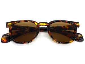 Classic Vintage Retro Style SUNGLASSES Tortoise Frame Brown Lens 80284