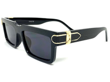 Classic Modern Luxury Hip Hop Style SUNGLASSES Black Frame Dark Lens 9166