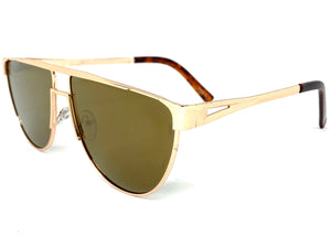 Classic Modern Retro Party Club Raver Style SUNGLASSES Gold Frame 3891