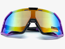 Oversized Retro Sporty Wrap Around Style SUNGLASSES Large Purple Frame 3687