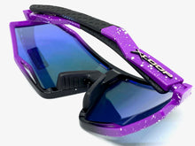 Oversized Retro Sporty Wrap Around Style SUNGLASSES Large Purple Frame 3687