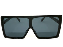 Oversized Classy Elegant Modern Rerto Shield Style SUNGLASSES Large Black Frame 7803