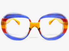 Oversized Vintage Retro Style Clear Lens EYEGLASSES Large Round Multicolor Frame 6137
