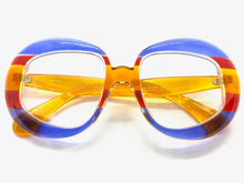 Oversized Vintage Retro Style Clear Lens EYEGLASSES Large Round Multicolor Frame 6137