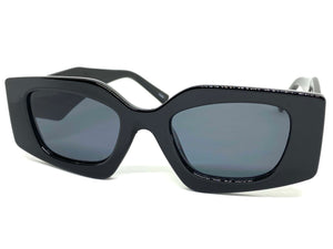 Classic Contemporary Modern Retro Style SUNGLASSES Black Frame 80280