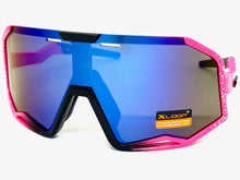 Oversized Retro Sporty Wrap Around Style SUNGLASSES Large Neon Pink Frame 3687