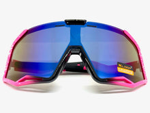 Oversized Retro Sporty Wrap Around Style SUNGLASSES Large Neon Pink Frame 3687