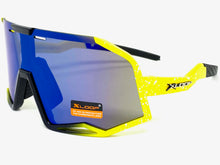 Oversized Retro Sporty Wrap Around Style SUNGLASSES Large Neon Yellow Frame 3687