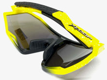 Oversized Retro Sporty Wrap Around Style SUNGLASSES Large Neon Yellow Frame 3687