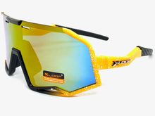 Oversized Retro Sporty Wrap Around Style SUNGLASSES Large Neon Orange Frame 3687