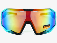 Oversized Retro Sporty Wrap Around Style SUNGLASSES Large Aqua Frame 3687