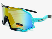 Oversized Retro Sporty Wrap Around Style SUNGLASSES Large Aqua Frame 3687