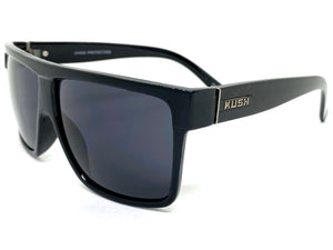 Classic Biker Gangster Hardcore KUSH SUNGLASSES Square Black Frame 9512