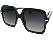 Oversized Exaggerated Vintage Retro Style SUNGLASSES Large Square Black Frame 59005