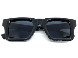 Classic Vintage Retro Style SUNGLASSES Thick Square Black Frame 80744