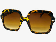 Oversized Exaggerated Vintage Retro Style SUNGLASSES Large Square Tortoise Frame 59005