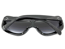 Oversized Classy Elegant Modern Rerto Shield Style SUNGLASSES Large Black Frame 7208