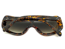 Oversized Classy Elegant Modern Rerto Shield Style SUNGLASSES Large Tortoise Frame 7208
