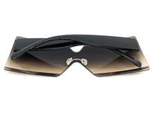 Oversized Exaggerated Modern Retro Shield Style SUNGLASSES Large Flat Smoke Lens 4663