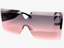 Oversized Exaggerated Modern Retro Shield Style SUNGLASSES Large Flat Lens 4663