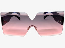 Oversized Exaggerated Modern Retro Shield Style SUNGLASSES Large Flat Lens 4663