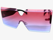 Oversized Exaggerated Modern Retro Shield Style SUNGLASSES Large Flat Lens 4663
