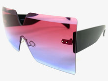 Oversized Exaggerated Modern Retro Shield Style SUNGLASSES Large Flat Lens 4663